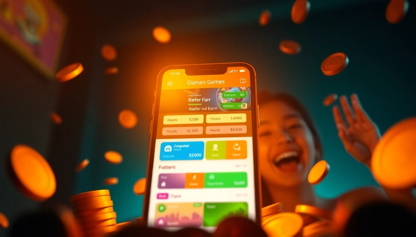 Engage with Daman refer and earn by exploring the app's exciting interface and features.