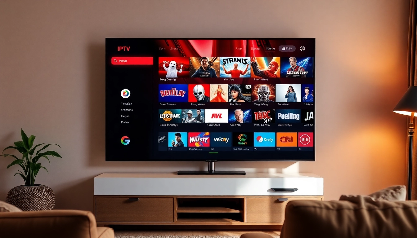 Engage with diverse content through abonnement iptv subscriptions showcased on a modern smart TV.