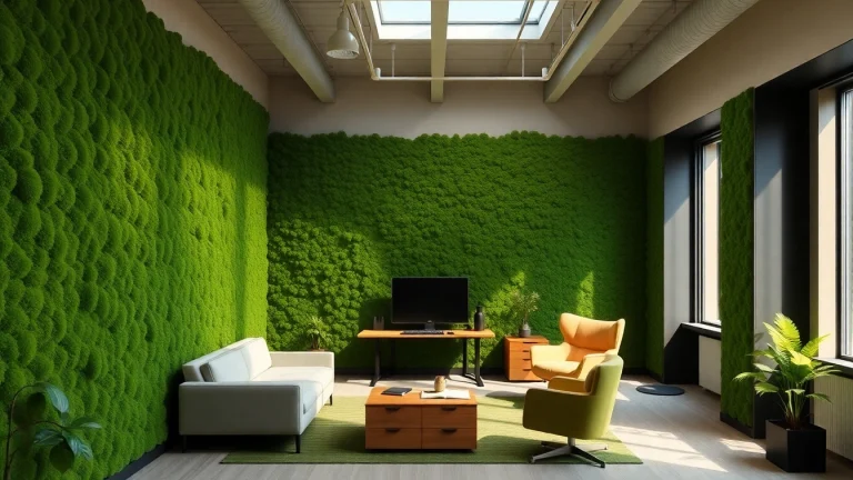 Create a Stylish Mooswand Büro: Enhance Your Office Environment Naturally