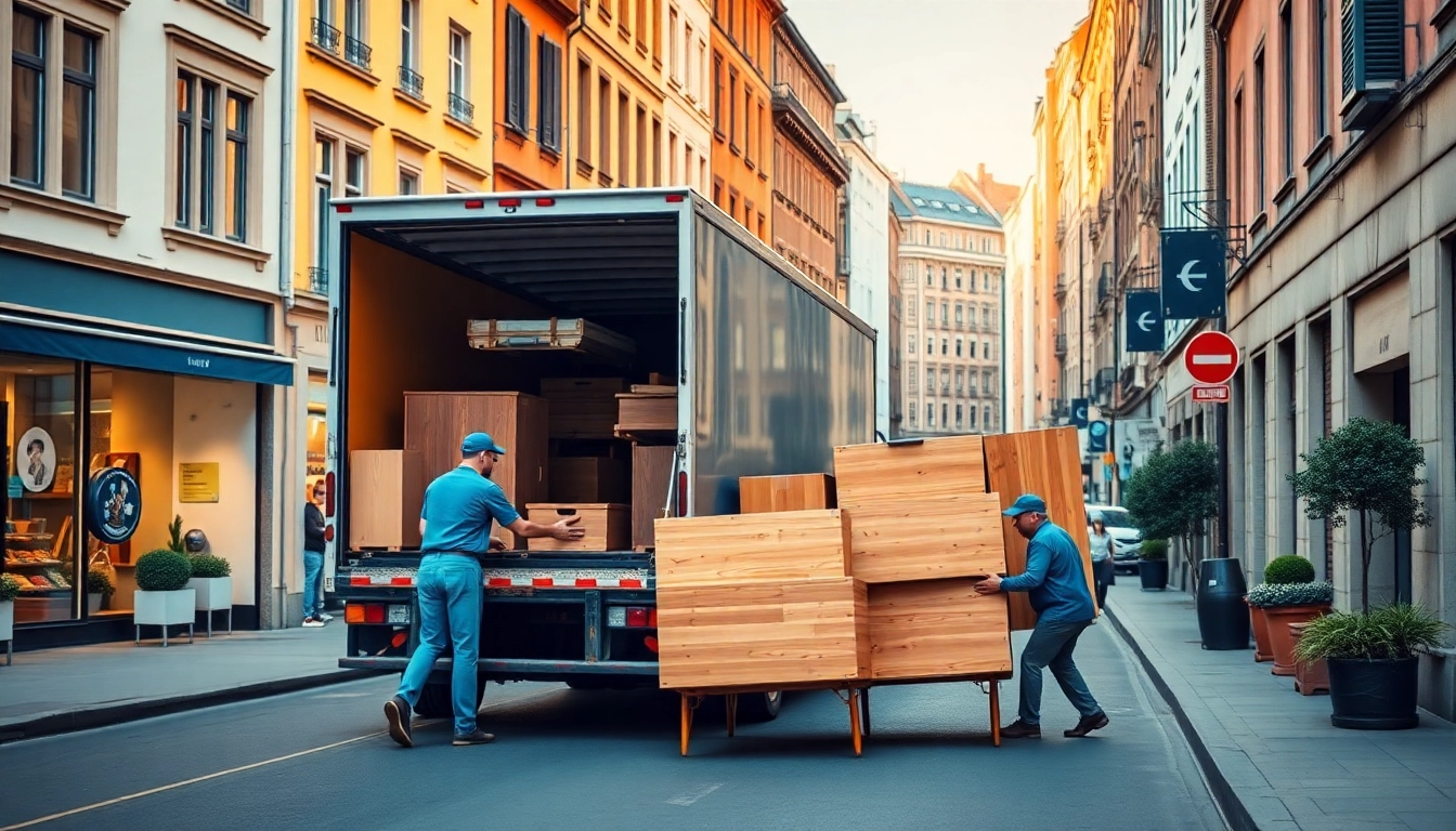 Professional movers facilitating a smooth Umzug Erlangen, loading furniture with expertise and care.