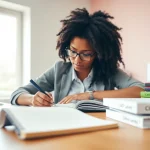 Transform your studies with cipd level 7 assignment help, highlighting a focused student in a study setting.