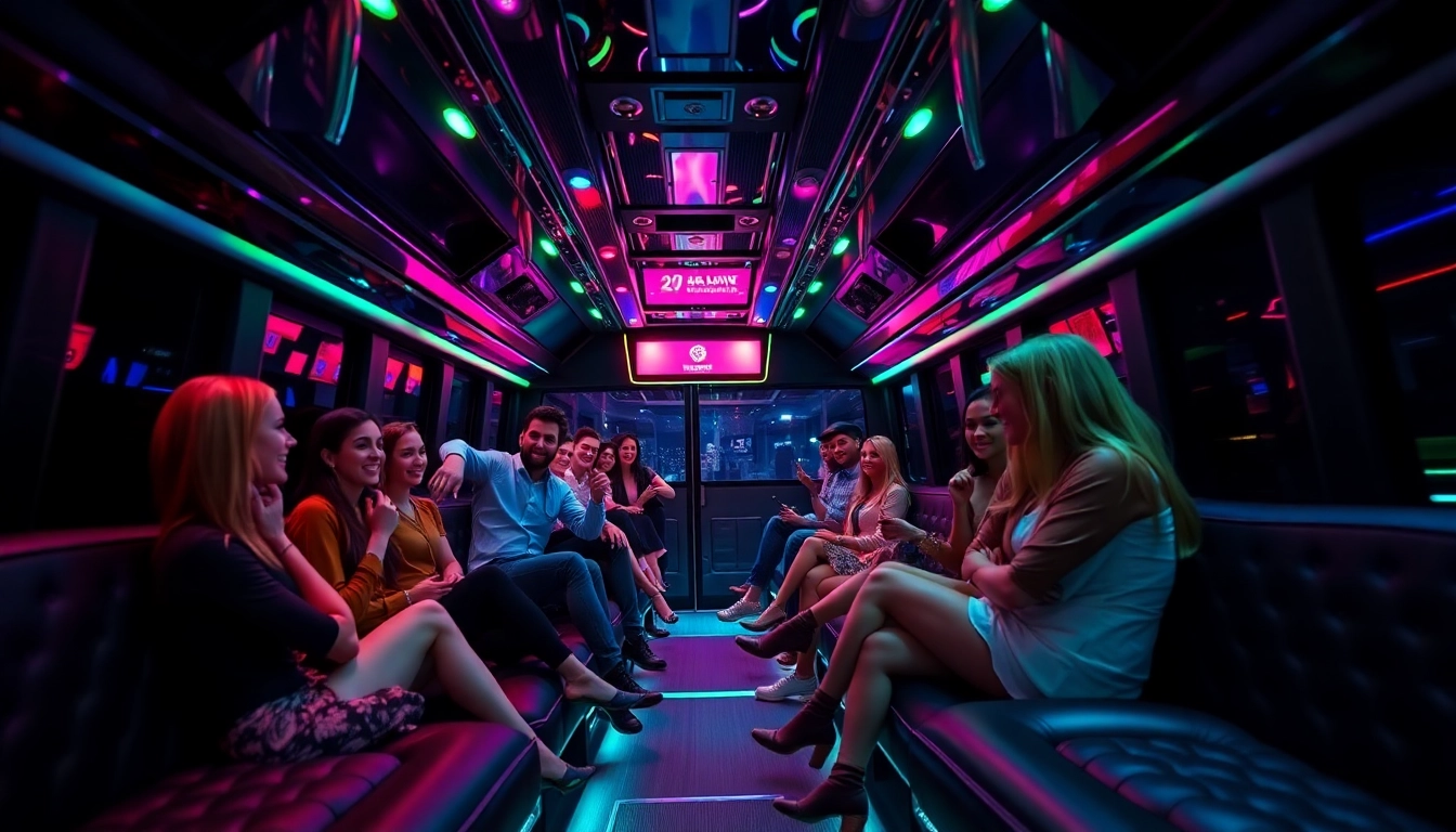 Experience the lively atmosphere aboard an Atlanta party bus filled with joy and celebration.