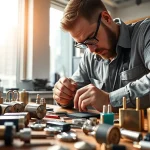 Carballo Locksmith expertly demonstrating skills with tools and locks in a professional setting.