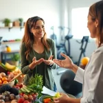 Nutritionist offering guidance to lose weight fast with healthy meal options.